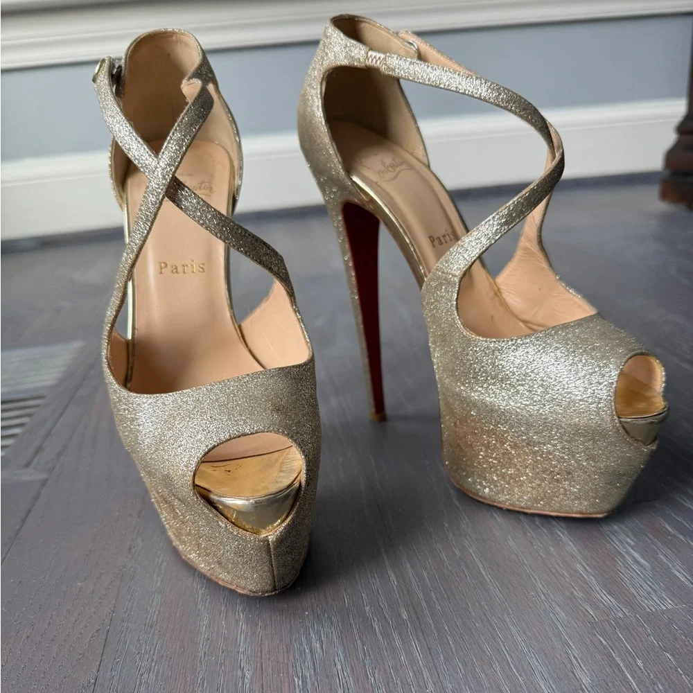 Christian Louboutin Exagona 160 Glitter Heel